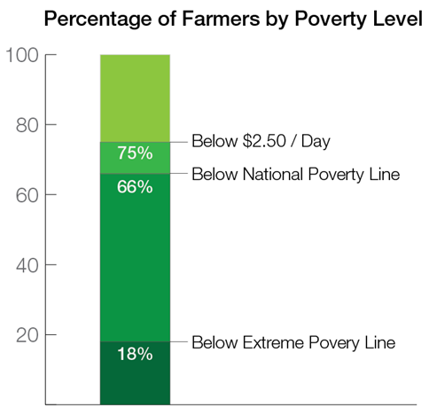 Percentage of Farmers by Poverty Level